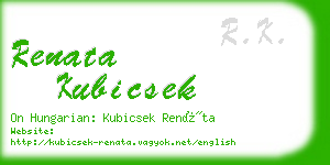 renata kubicsek business card